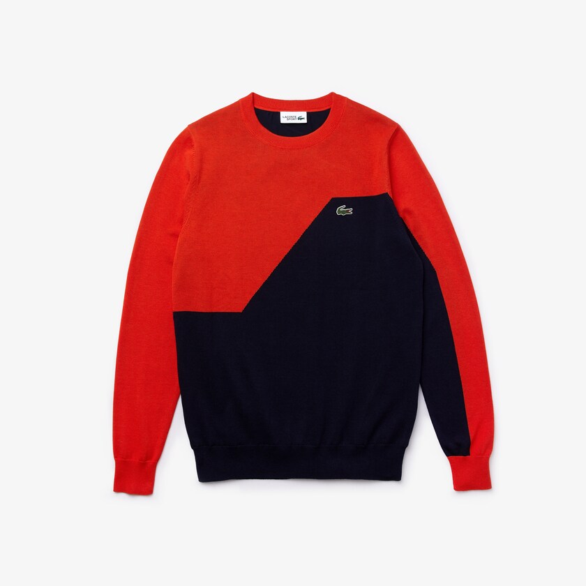 Suéteres Vermelhas Azul Marinho Azuis Masculino Lacoste SPORT Breathable Knit Crew Neck Golf HK3-95339O2
