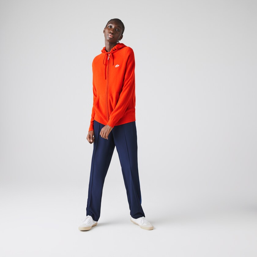 Suéteres Vermelhas Feminino Lacoste SPORT Recycled Cashmere Zip FZ1-06800R2