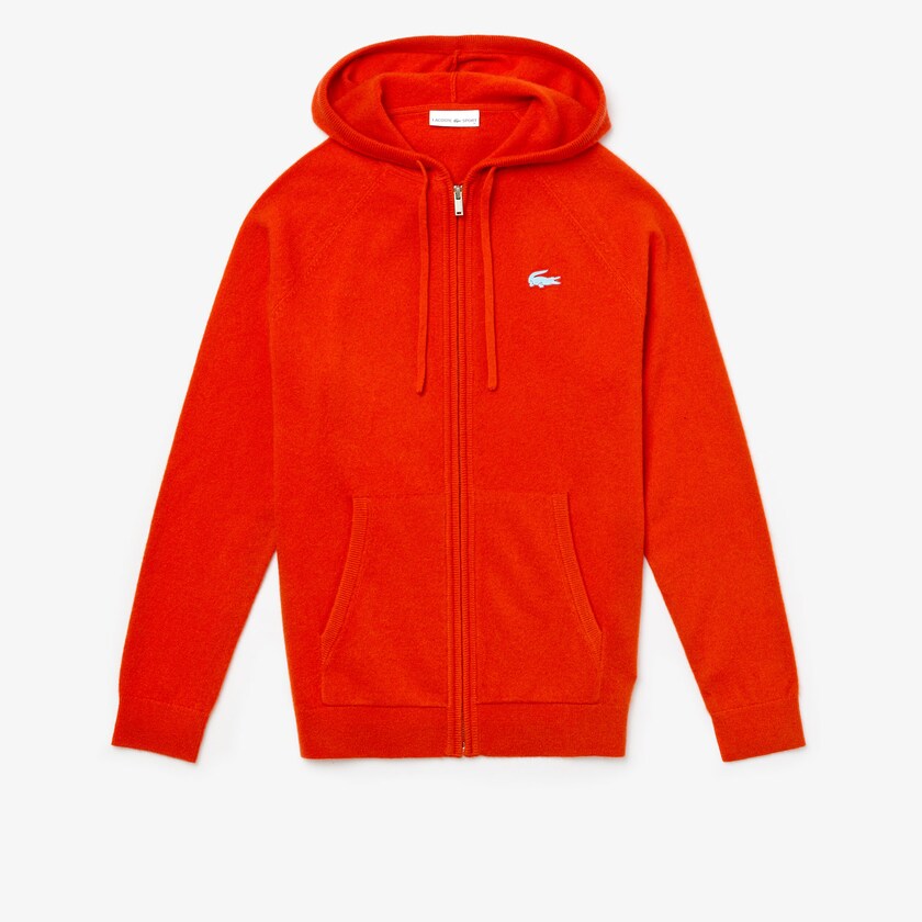 Suéteres Vermelhas Feminino Lacoste SPORT Recycled Cashmere Zip FZ1-06800R2