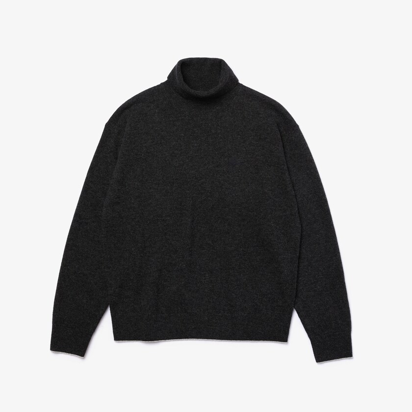 Suéteres Cinzentas Feminino Lacoste Turtleneck Wool TD6-53425Z8