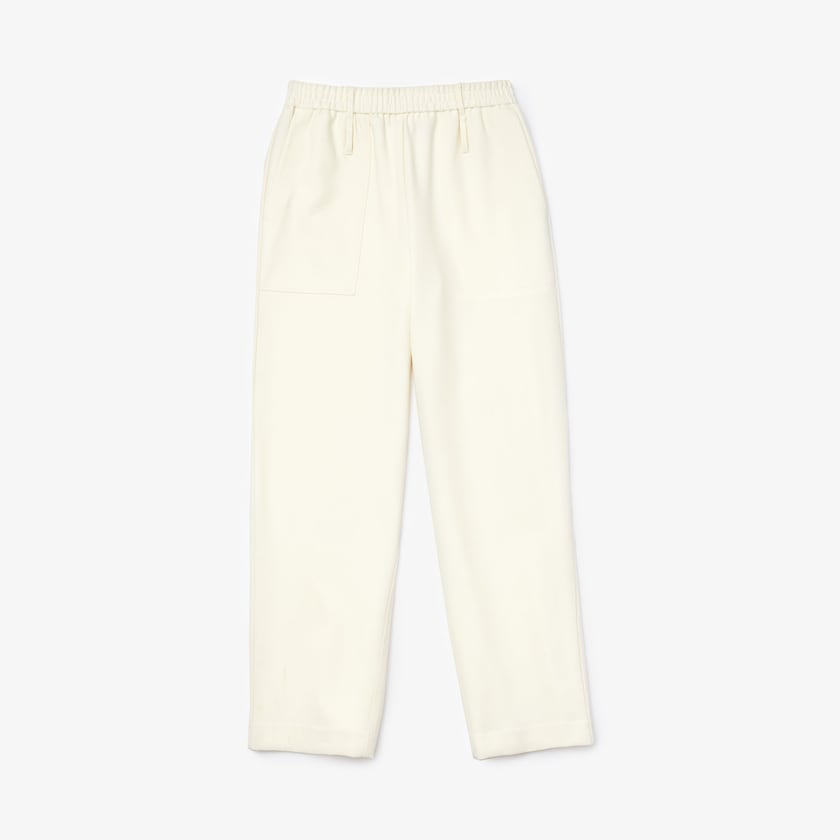 Calças De Treino Branco Feminino Lacoste Cotton Fleece NZ0-82508L7
