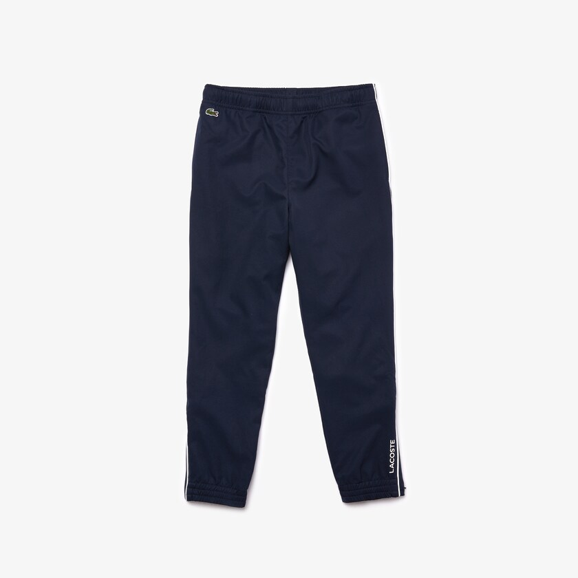 Calças De Treino Azul Marinho Azuis Branco Criança Lacoste SPORT Piped Lightweight TB4-48794C6