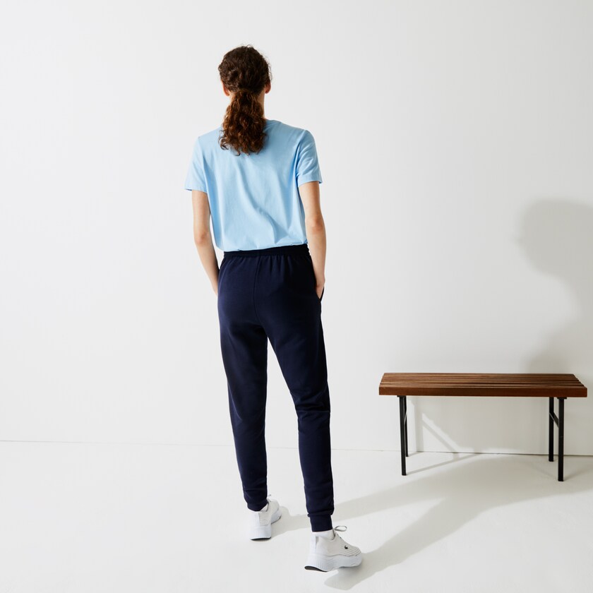 Calças De Treino Azul Marinho Azuis Feminino Lacoste SPORT Tennis Fleece MV0-48884J0