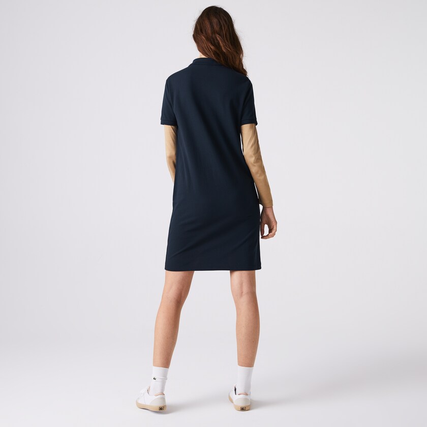 Vestido Azul Marinho Azuis Feminino Lacoste Badge Polo LT8-09940J4