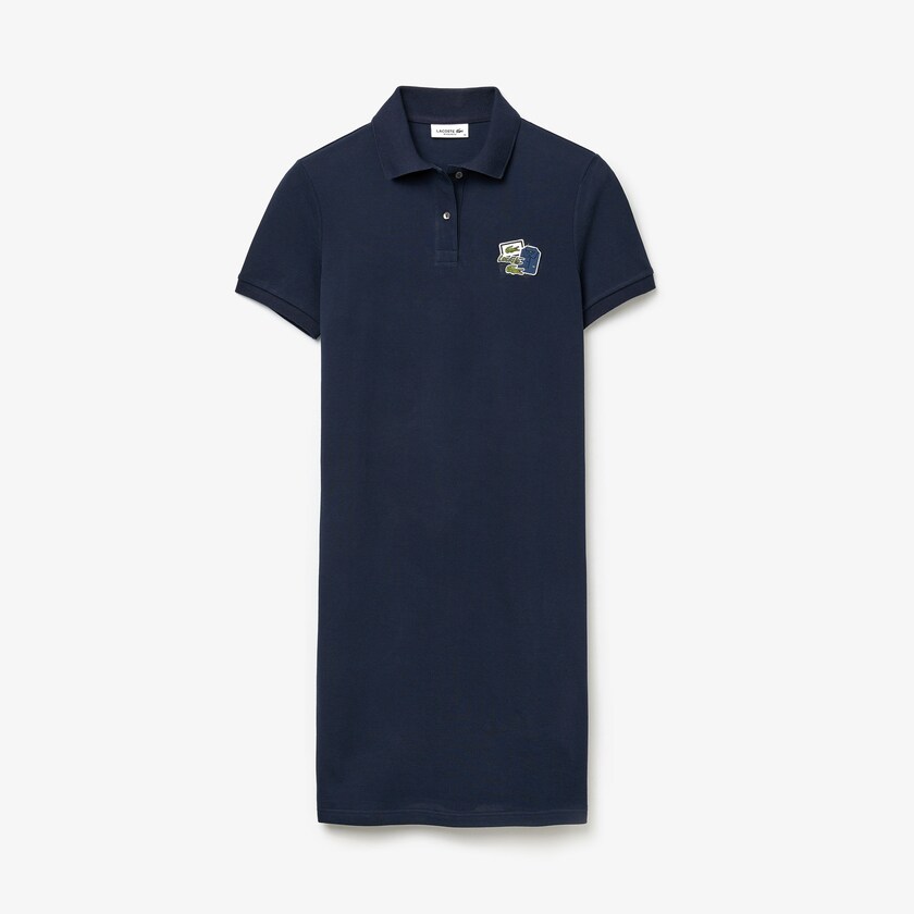 Vestido Azul Marinho Azuis Feminino Lacoste Badge Polo LT8-09940J4