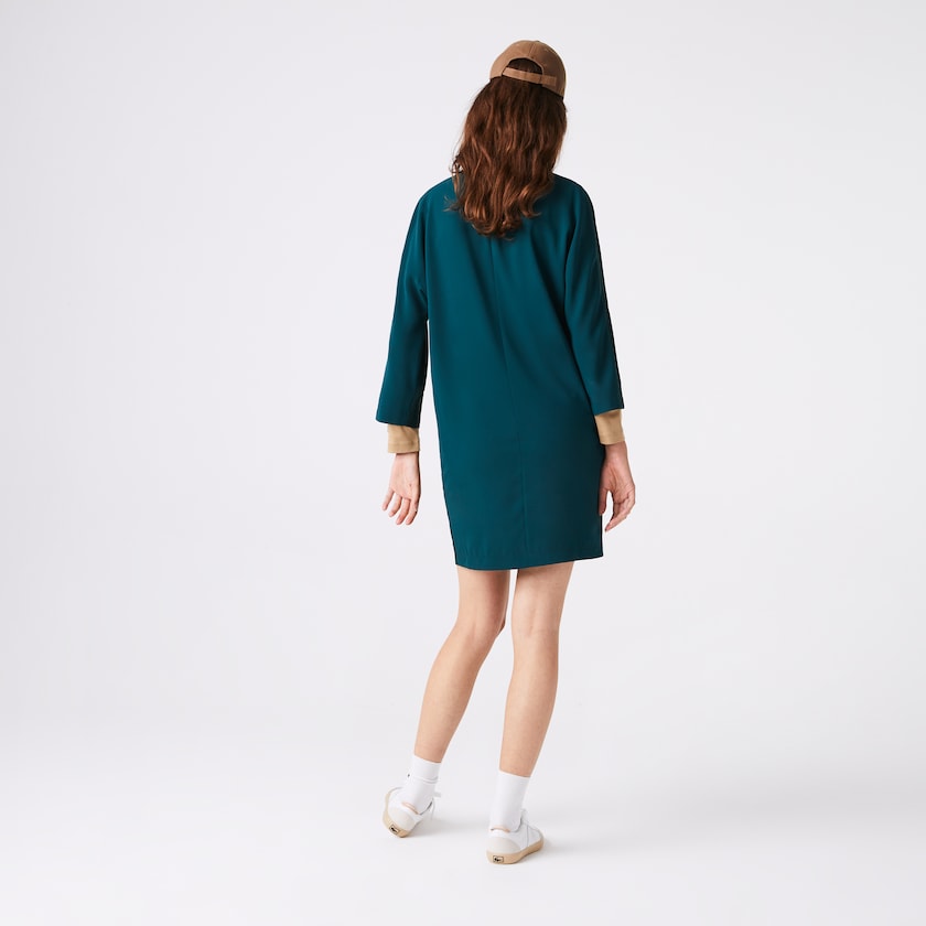 Vestido Verdes Feminino Lacoste Crew Neck Flowy TK4-13511P3