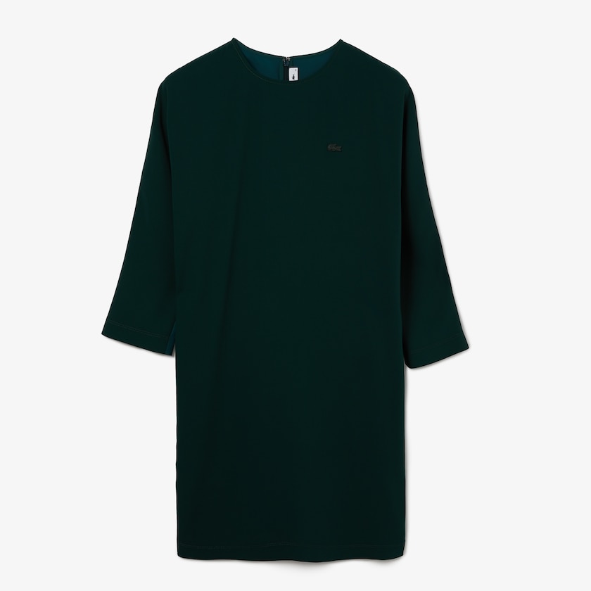 Vestido Verdes Feminino Lacoste Crew Neck Flowy TK4-13511P3