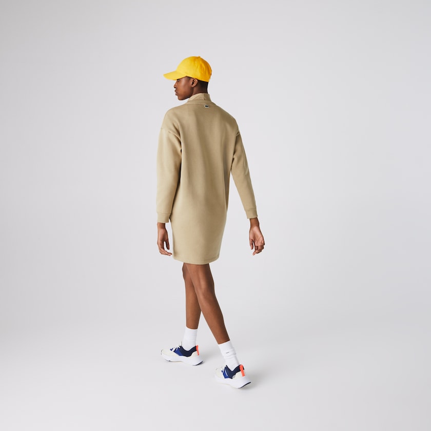 Vestido Bege Feminino Lacoste Embroidered Accent Fleece Sweatshirt HR1-00160U3