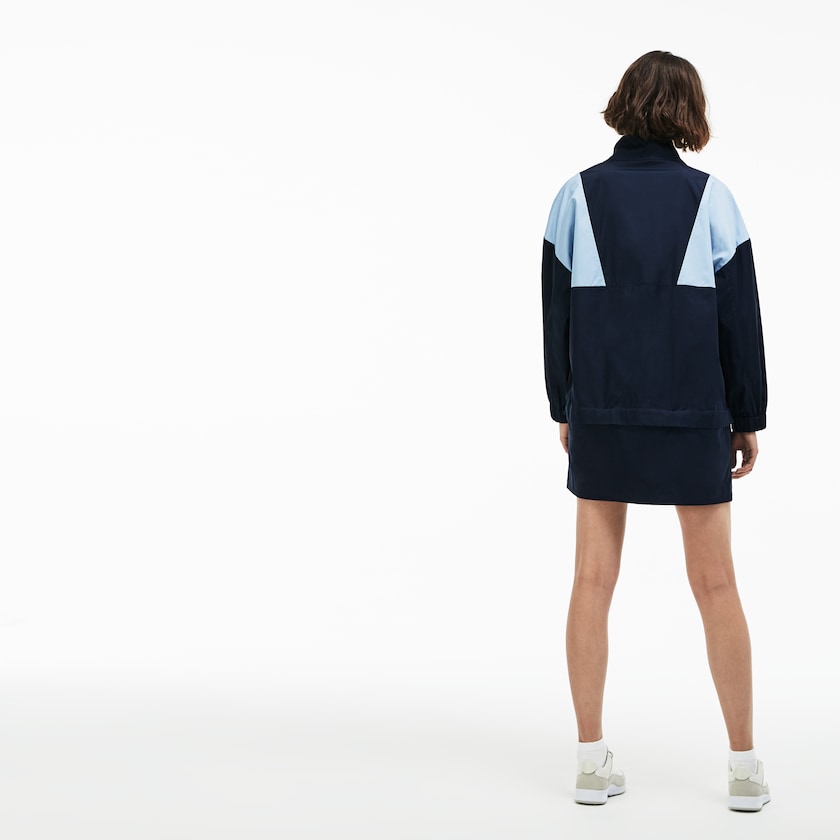 Vestido Azuis Luz Azuis Feminino Lacoste LIVE Colorblock Cotton Poplin Sweatshirt FH5-21222Y3