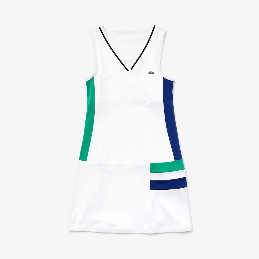 Vestido Branco Pretas Verdes Azuis Pretas Feminino Lacoste SPORT Breathable Stretch Tennis SJ5-96459F5