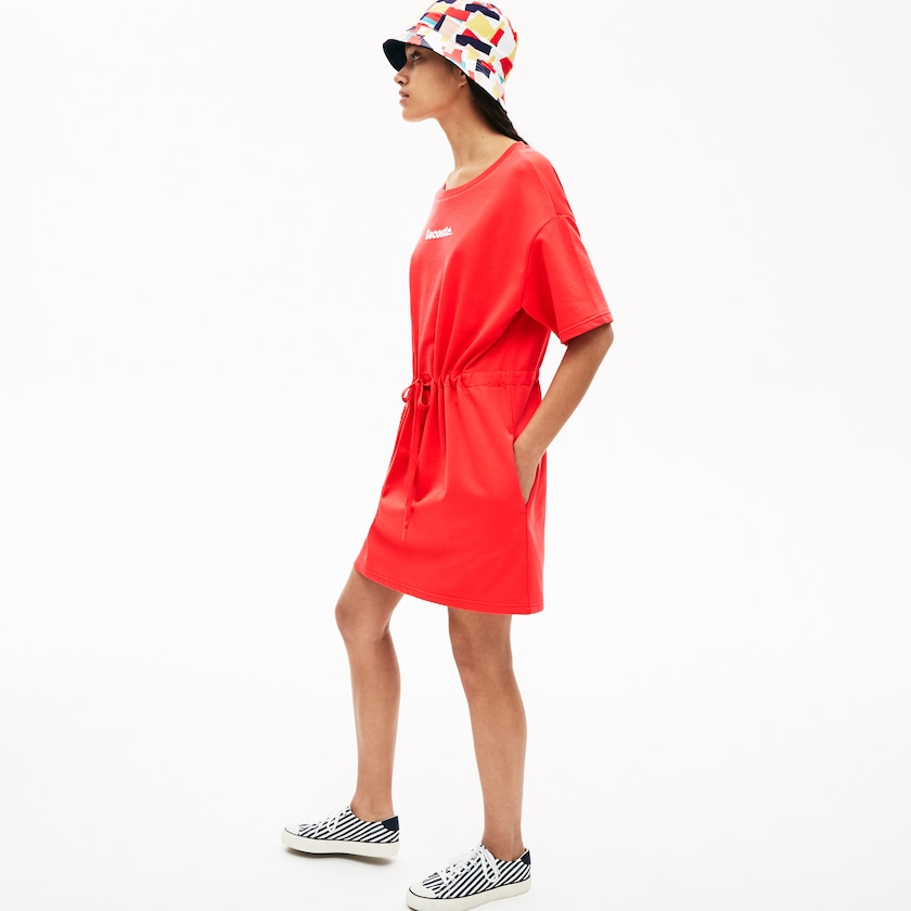 Vestido Vermelhas Feminino Lacoste Signature Cotton Fleece T-shirt RO4-71117W6