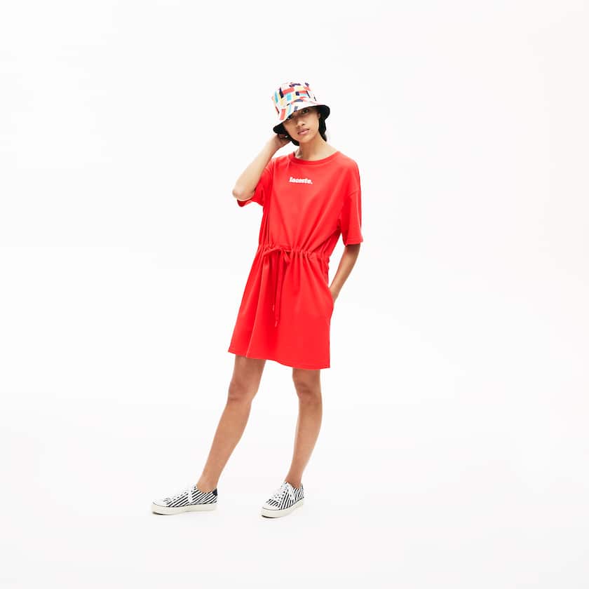 Vestido Vermelhas Feminino Lacoste Signature Cotton Fleece T-shirt RO4-71117W6