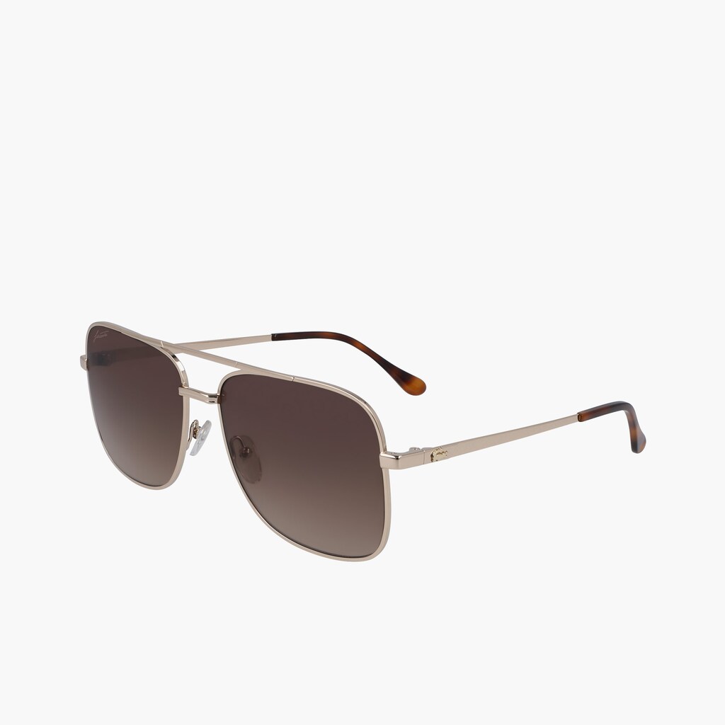 Óculos de Sol Douradas Masculino Lacoste Navigator Metal Signature 101 EV8-69476X4