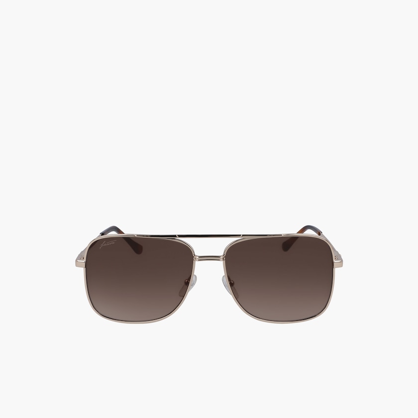 Óculos de Sol Douradas Masculino Lacoste Navigator Metal Signature 101 EV8-69476X4