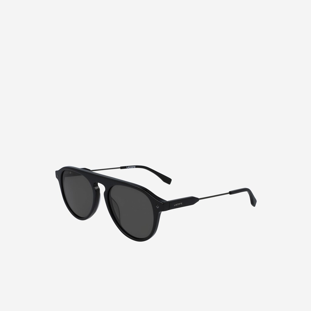 Óculos de Sol Pretas Masculino Lacoste Oval Acetate One Top Bridge KA8-33283R4