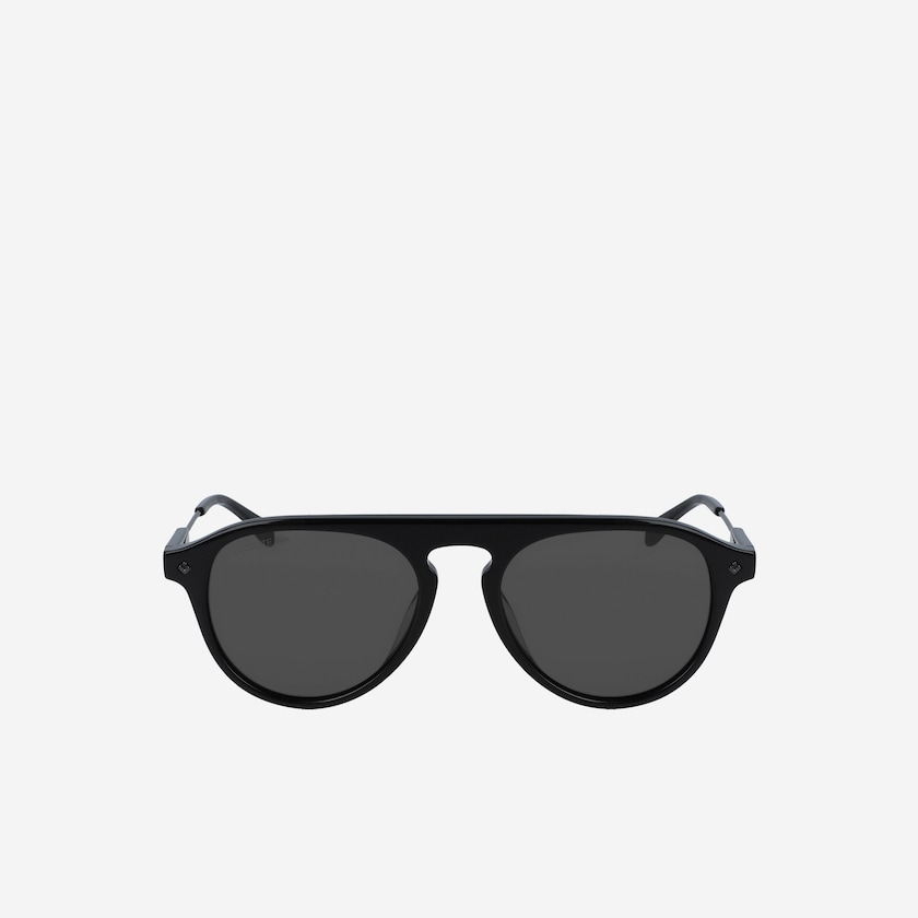 Óculos de Sol Pretas Masculino Lacoste Oval Acetate One Top Bridge KA8-33283R4