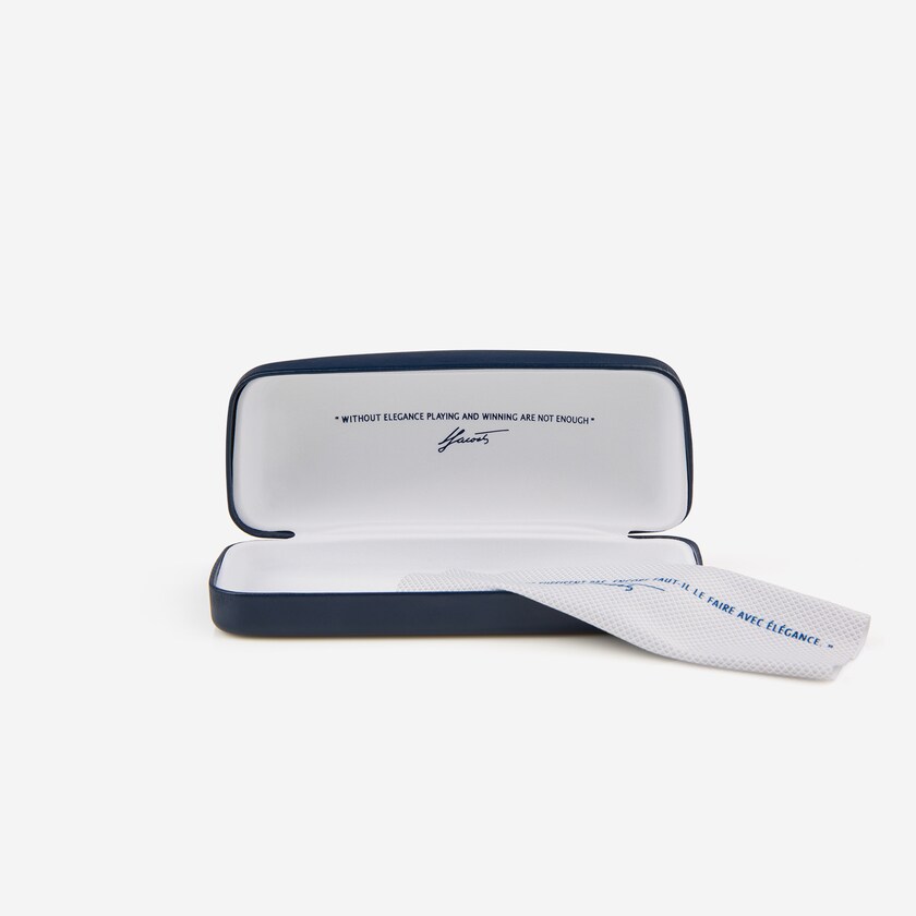 Óculos de Sol Pretas Azuis Masculino Lacoste Pilot Shape Metal Ultra-Thin JQ0-07430H4