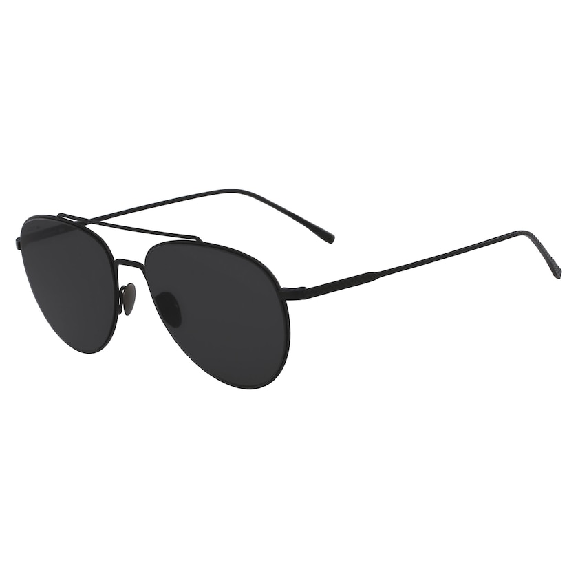 Óculos de Sol Pretas Azuis Masculino Lacoste Pilot Shape Metal Ultra-Thin JQ0-07430H4