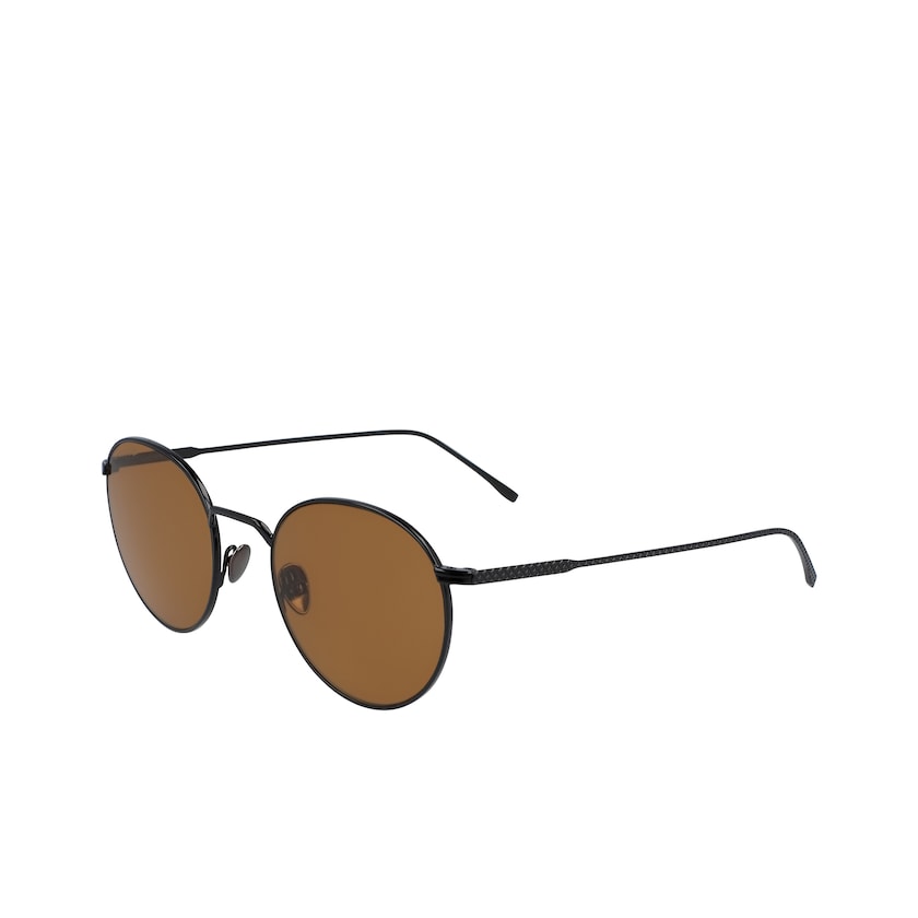 Óculos de Sol Pretas Masculino Lacoste Round Metal Ultra-Thin WU8-69466A7