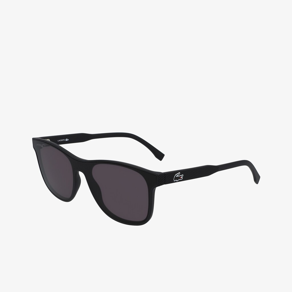 Óculos de Sol Pretas Masculino Lacoste Shield Plastic L.12.12 JX7-54085P0