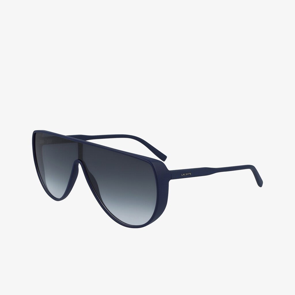 Óculos de Sol Azuis Masculino Lacoste Shield Plastic Sport-Inspired NN1-92669R2